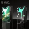 Personalización de Trofeo de Cristal Creativo Madera Maciza Competencia Infantil Medalla de Honor Ceremonia de Premiación de Empleados de Empresa