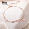 Pulsera de Plata de Ley S925 con Bambú y Jade Hetian para Mujer, Nuevo Estilo de Moda, Lujo Ligero, Nicho, Gama Alta, Joyería de Bambú Estilo Chino