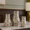 Vaso Cerâmico Galvanizado, Modelo Minimalista Moderno de Formato Irregular para Sala de Estar, Recipiente Criativo para Flores, Arranjo de Flores Secas, Decoração de Rack de TV para Sala de Estar