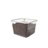 Caja transparente sellada de plástico grueso para dulces, chocolates y alimentos cuadrados