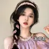 Diadema de Cinta Diadema de Cinta Integrada Diadema Trenzada Floral de Verano Lazo para el Cabello Bufanda Adorno para la Cabeza Nuevo 2025 para Mujer