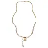 Collar de Perlas con Cuentas, Estilo Francés, Exquisito y de Alta Gama, Cadena Ligera de Lujo para la Clavícula, Nicho, Collar Simple y de Moda para Mujer