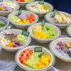 Gelatina de Hielo Famosa en Internet de Alto Valor Estético, Tofu de Hielo, Hielo Raspado, Agua de Azúcar, Bol Especial para Sopa de Hielo, Bol para Postres Dulces, Melamina de Uso Comercial