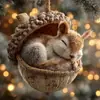 Pendente Acorn Pequeno Animal Acrílico Fofo Novo Novidade Transfronteiriço Árvore de Natal Carro Amante de Animais de Estimação Presente