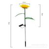 Lámpara solar de girasol transfronteriza simulación girasol decorativa de piso para exteriores patio balcón jardín césped luz nocturna