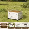 Caja de Almacenamiento para Camping al Aire Libre Puerta Lateral Extra Grande Camping Cubierta de Madera Caja Plegable Caja Organizadora de Almacenamiento para Maletero de Coche