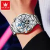 Reloj Marca Oris al por Mayor Fabricante Nuevo Reloj Mecánico Reloj con Diamantes Huecos Reloj Luminoso de Moda para Hombres