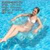 Flotador Inflable de Malla PVC Espesa para Piscina, Entretenimiento Acuático, Silla Lounge Rayada Popular Transfronteriza de Cuatro Tubos, Cama Flotante Individual