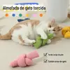 Brinquedo para Gato Bola de Sisal com Pena Resistente à Mordida de Gato Brinquedo com Som para Roer Gato Bola Arranhador Suprimentos para Gatos