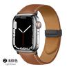Adecuado para correa de reloj applewatch serie completa disponible ultra moda Hebilla plegable magnética correa de reloj de cuero ajustable