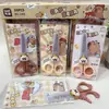 Nuevas Tijeras de Dibujos Animados Creativas Papelería Tijeras de Arte Cubierta Protectora Estudiantes de Primaria Hecho a Mano DIY con Tapa Protectora Cabeza Redonda
