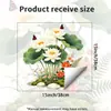 Xinuo PH_QTB702 Adesivo de Parede Criativo de Lótus em Aquarela e Planta Verde Autoadesivo Sem Resíduos para Embelezamento de Paredes de Cozinha e Banheiro