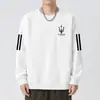 Envío RápidoSudadera Estampada de Cuello Redondo para Hombre, Nueva de Primavera/Otoño, Holgada de Manga Larga, Pulóver, Camiseta Básica Casual a la Moda, Moderna