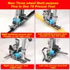 Calcador Multifuncional T5 de Três Rolos Cinco em Um de Fábrica para Máquina de Costura Reta, Calcador Guia de Borda Única Esquerda e Direita Acessórios para Máquina de Costura