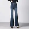 Jeans acampanados 2026 nueva colección de otoño para mujer, de tiro alto, adelgazantes, de corte holgado, pierna ancha y de campana para primavera y otoño