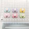 Parche de Resina Transparente Lindo Conejito de Dibujos Animados con Lazo Material para Pegamento de Crema DIY Tocado Pinza para el Cabello Cuerda para el Cabello Hebilla de Zapato