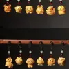 Nueva Edición de Colgantes para Teléfono Móvil Sándalo Dorado Doce Signos del Zodíaco, Accesorios de Madera, Dijes para Bolsos, Llaveros, Recuerdos y Regalos