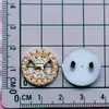Corona de Pedrería Dorada Lazo Pinza para el Pelo Pinza de Garra Agujero Hebilla de Zapato Accesorios para Ropa Incrustaciones de Pedrería Plástico para Bricolaje