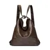 Bolso de Hombro Femenino Guinness Canguro Simple Retro Moda Lujo Ligero Bolso Femenino para el Trabajo y el Viaje Diario Mochila de Cuero Suave