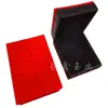 Caja de Joyería de Terciopelo Flocado, Caja de Empaque Roja de Terciopelo Cortada, Caja de Pulsera con Borla de Lino, Caja para Anillos y Pulseras