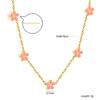 Accesorios de Comercio Exterior Japonés y Coreano, Collar Dulce de Niña Moderno y Exquisito, Pulsera Transfronteriza de Esmalte de Flor de Cerezo para Mujer