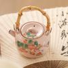 Tetera de Fábrica Conejo Fresa Mango de Bambú Tetera Té Cerámica Juego de Té para Mujer Tetera No Caliente China Tetera Individual