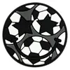 Pingentes de tamanco com tema de futebol, fivelas de sapato removíveis DIY, fivelas decorativas, acessórios de sapato de borracha macia em PVC