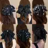Pinza para Cola de Caballo con Lazo Floral Versátil de Gasa Pinza de Garra Dulce Hecha a Mano Pinza para Recoger la Mitad del Cabello Pasador Voluminizador