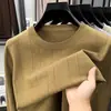 Suéter casual de punto jacquard a rayas para hombre, una nueva capa base de punto de manga larga para otoño