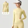 Nuevo Conjunto de Yoga para Mujer Cuello Alto Manga Larga con Agujeros para Pulgar Bolsillos Adelgazantes Sensación de Segunda Piel Conjunto de Dos Piezas para Pilates