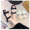 Pantuflas de Noche Estilo Francés para Mujer, Nuevo Diseño de Verano con un Lindo Moño, Medias Pantuflas Planas Plegadas