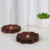 Madera Maciza Creativa Incienso Doméstico Porta Incienso Hecho a Mano Ceremonia del Té Quemador de Incienso Redondo Base para Incienso Bandeja de Madera de Águila Personalización
