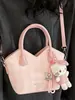 Bolso de Mano de Alto Aspecto Estilo Coreano de Moda, Bolso Cubo para Mujer, Nuevo Modelo 2026, Bolso de Hombro Cruzado Commuter de Cuadros Frescos