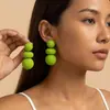 Pendientes de verano de estilo dopamina transfronterizos europeos y americanos, con moño redondo y múltiples capas, versátiles y elegantes, pendientes ovalados coloridos exagerados