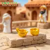 Nuevo producto transfronterizo: lámpara mágica en miniatura que concede deseos, vajilla de oro puro, decoraciones DIY para escenarios de casas de muñecas, adornos de escritorio