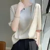 Transfronterizo 2025 Nueva Ropa de Seda Helada para Mujer Escote Plisado Camiseta de Verano para Mujer Moda Camisa Ajustada Ropa Chaleco