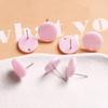 Pendientes redondos de color plata brillante con forma granulada y agujeros, joyería DIY, accesorios para mujer, materiales hechos a mano al por mayor