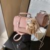 Bolsa Quadrada Pequena Nicho Versão Coreana Comércio Exterior para Mulheres 2025 Nova Moda Bolsa de Ombro Simples para o Dia a Dia Versátil Bolsa Transversal