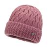 Gorros al por mayor para mujeres de mediana edad y mayores 2025 Invierno Nuevo estilo Gruesos Gorros de punto con forro polar cálido para madres y abuelas
