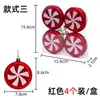 Caramelo Plano Navideño Transfronterizo Paleta Decoración Bola de Navidad Colgante para Árbol de Navidad Suministros Navideños Adornos Colgantes