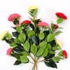 Flores artificiales, flores falsas, hojas individuales de eucalipto, plantación verde, camelia, decoración, adornos para sala de estar, material para arreglos florales, hogar, boda