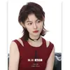 Moda Nicho Luxo Leve Doce Cool Sexy Estilo Recorte Borboleta Feminino Gargantilha Preta Colar Colar Atacado