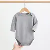 Macacão Triangular de Manga Longa para Bebê, Macacão para Recém-Nascido de Primavera e Outono, Macacão de Algodão Puro para Engatinhar que Protege a Barriga, Macacão de Peça Única para Bebê