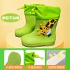 Botas de lluvia para niños al por mayor de fábrica, botas de lluvia antideslizantes impermeables con forro polar y dibujos animados para niños y niñas de jardín de infantes.