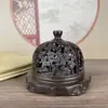 Queimador de Incenso Ruyi com Padrão Yunfu Antigo Ornamentos para Queimador de Incenso Queimador de Incenso em Disco de Sândalo para Interior de Casa Queimador Aromaterápico Calmante para Sala Zen