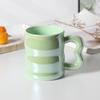 Taza sencilla de color caramelo escandinavo, esmalte nacarado, taza de cerámica, taza para pareja, oficina, hombres y mujeres, taza de café, regalo