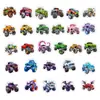 56 Pegatinas Coloridas de Camiones Monstruo con Formas Exageradas y Colores Contrastantes, Modernas y Geniales, Pegatinas Personalizadas para Decorar Patinetas y Cuadernos