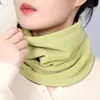Protector de Cuello Cálido de Polar de Color Sólido, Máscara Resistente al Viento y al Frío para Exteriores, Cubrecuellos, Chaqueta de Plumas, Bufanda de Cuello Falso
