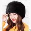 Gorro de Invierno Grueso de Piel Sintética Estilo Zorro Transfronterizo Europeo y Americano, Gorro Ruso Cálido y a Prueba de Frío Teñido de Punta Plana