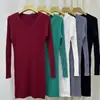 Moda 2024 Versátil Gola V Suéter Cor Sólida Quente Manga Longa Camada Base Outono Inverno Doce Vestido Redutor de Idade